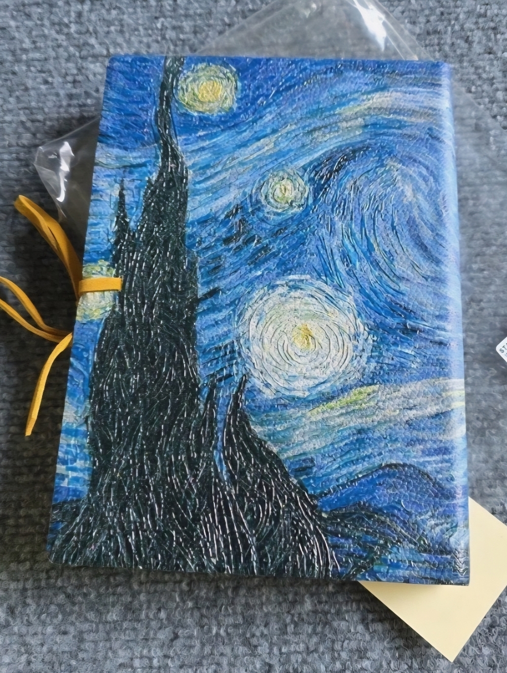NEW!!!  Italian Leather Journal Van Gogh "Starry Night" Lined Notebook - Picture 7 of 10